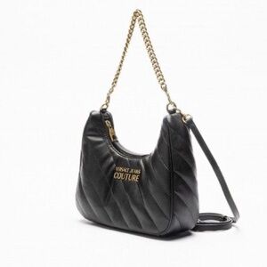 Versace Jeans Collection Black Quilted Shoulder Bag